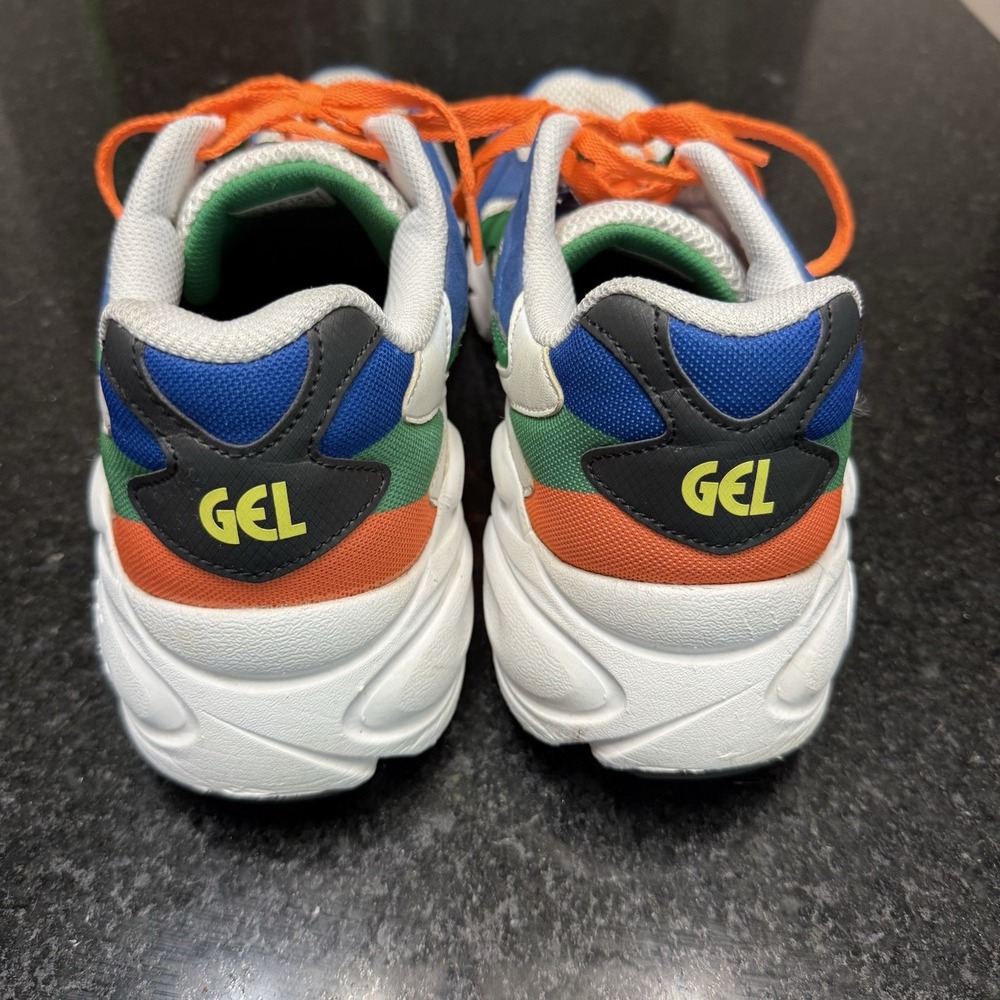 👟 ASICS GEL BND Mens 11.5 White Blue Green Orange Dad Chunky Sneakers 1021A145 - Picture 3 of 8